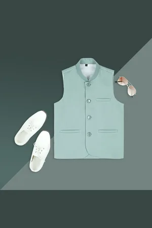 YK Boys Woven Nehru Jackets
