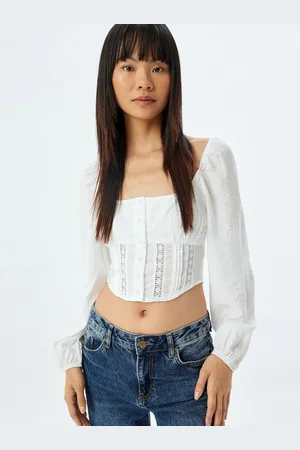 Koton Women Self Design Crop Top