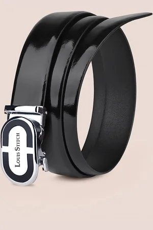 LOUIS STITCH Premium VT Leather Men Auto Lock Buckle Belt
