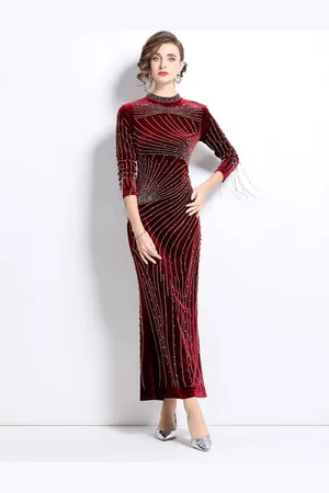 JC Collection Women Embellished Maxi Dress