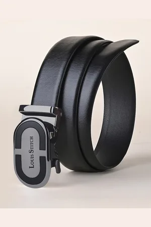 LOUIS STITCH Premium VT Leather Men Auto Lock Buckle Belt