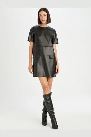 DeFacto Women Round Neck A-Line Mini Dress