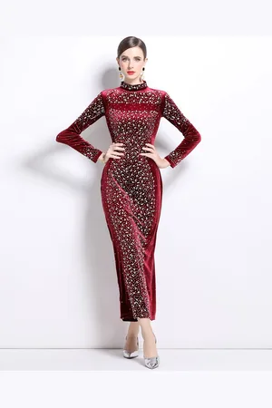 JC Collection Women Embellished Maxi Dress