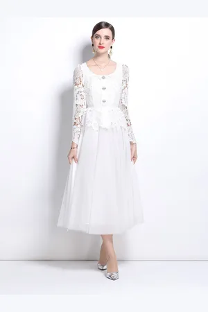 JC Collection Women Fit and Flare Midi Dress