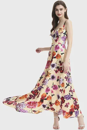 JC Collection Women Floral Print Maxi Dress