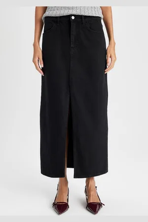 DeFacto Women Straight Pure Cotton A-Line Midi Skirt