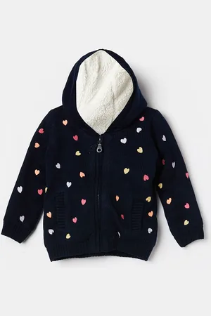 Lifestyle Girls Printed Hooded Cardigan