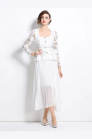 JC Collection Women Self Design Peplum Midi Dress