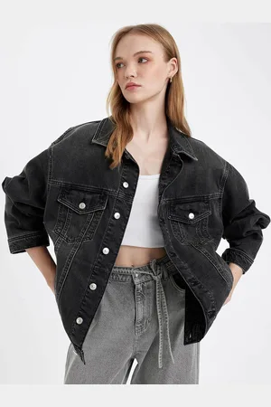 DeFacto Women Washed Crop Denim Jacket