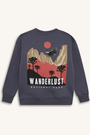 DeFacto Boys Quirky Printed Round Neck Pullover Sweater