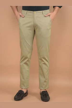 Canary London Men Cotton Smart Slim Fit Wrinkle Free Chinos Trousers