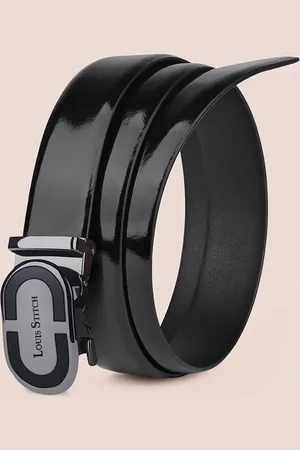 LOUIS STITCH Premium VT Leather Men Auto Lock Buckle Belt