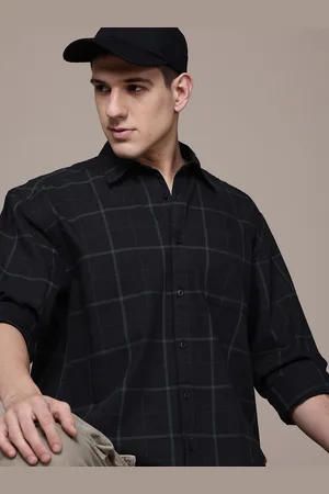 Roadster Men Relaxed Checked Pure Cotton Casual Shirt