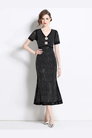 JC Collection Women Embellished Sheath Midi Dress