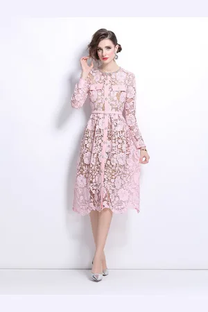 JC Collection Women Floral Self Design Fit & Flare Midi Dress