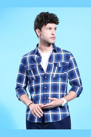 The Indian Garage Co Men Checked Casual Shirt