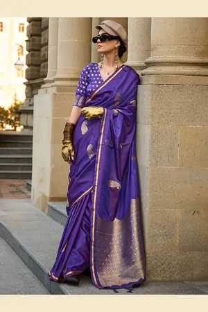 Ishin Paisley Motif Zari Woven Banarasi Saree