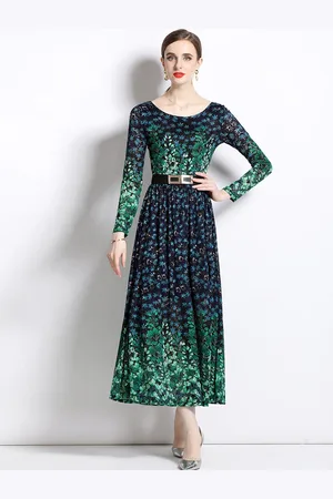 JC Collection Women Printed Fit and Flare Dress