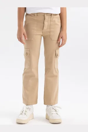 DeFacto Girls Mid-Rise Cargos Trousers