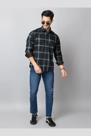 Club York Tartan Checked Cotton Casual Shirt