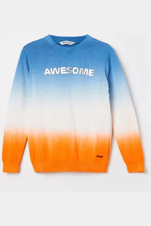 Lifestyle Boys Cotton Colourblocked Round Neck Long Sleeves Pullover