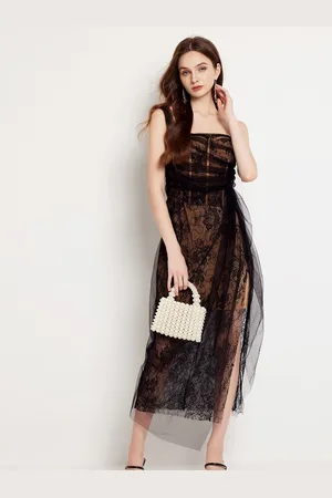 JC Collection Women Self Design Midi Bandeau Dress