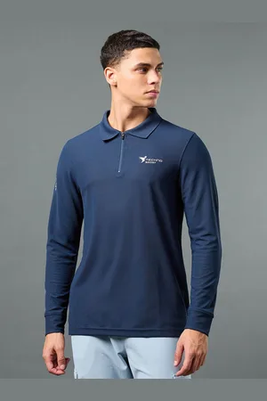 TECHNOSPORT Men Polo Collar Anti Static Slim Fit T-shirt