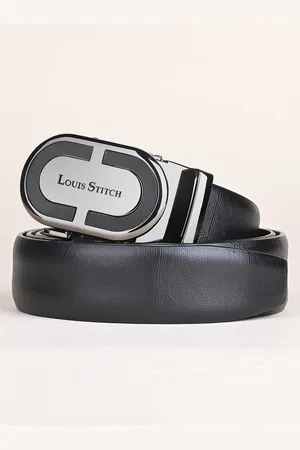 LOUIS STITCH Premium VT Leather Men Auto Lock Buckle Belt