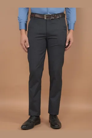 Canary London Men Mid-Rise Smart Slim Fit Wrinkle Free Trousers