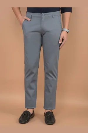 Canary London Men Cotton Smart Slim Fit Wrinkle Free Chinos Trousers