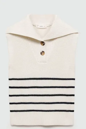 MANGO Girls Striped Sweater Vest