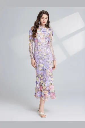 JC Collection Women Floral Printed A-Line Midi Dress