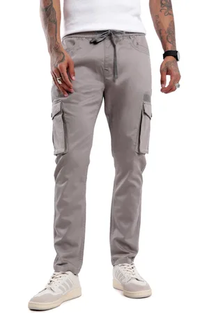 WROGN Men Solid Cargo Trousers
