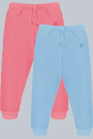 KiddoPanti Kids Pack Of 2 Cotton Mid Rise Joggers