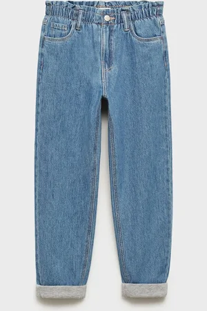 MANGO Girls Pure Cotton Light Fade Jeans