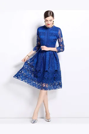 JC Collection Women Printed Fit & Flare Flared Dress