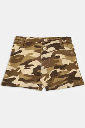 YK Girls Camouflage Printed Pure Cotton Shorts