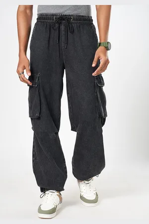 PEOPLE Men Cotton Relaxed Fit Cargo Styles Jeans