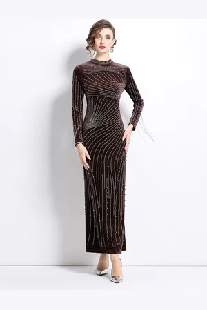 JC Collection Women Embellished Maxi Dress
