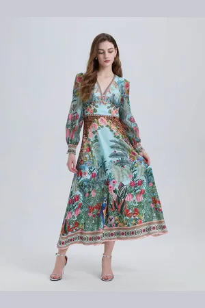 JC Collection Women Floral Printed Maxi Dress