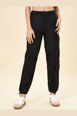 Pantaloons Girls Regular Fit Pure Cotton Joggers