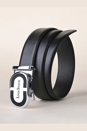 LOUIS STITCH Premium VT Leather Men Auto Lock Buckle Belt