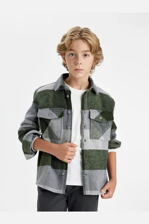 DeFacto Boys Horizontal Stripes Opaque Striped Casual Shirt
