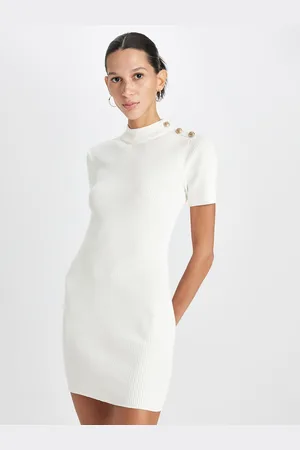 DeFacto Women Turtle Neck Bodycon Mini Dress