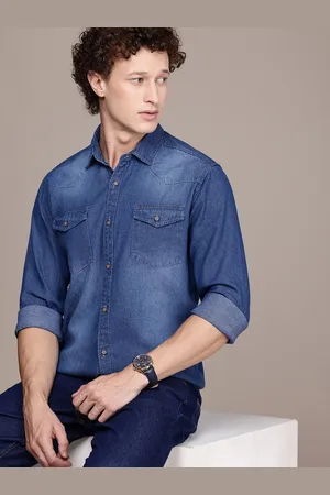 French Connection Premium Slim Fit Denim Casual Shirt