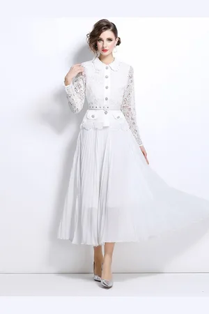 JC Collection Women Self Design Fit and Flare Midi Dress