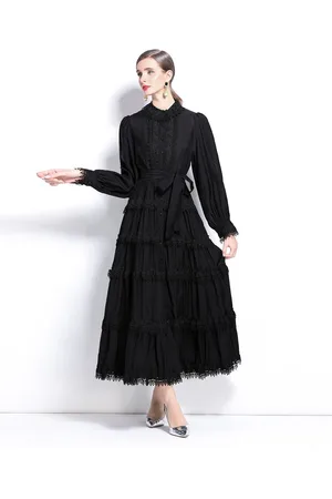 JC Collection Women Round Neck Maxi Dress