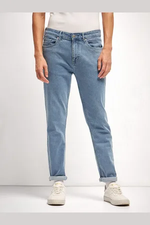 The Bear House Men Slim Fit Light Fade Mid-Rise Stretchable Jeans