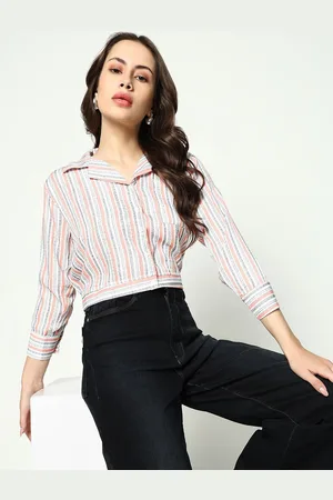 SHOWOFF Women Lapel Collar Shirt Style Top