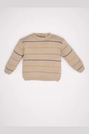 DeFacto Boys Striped Round Neck Long Sleeves Pullover Sweater